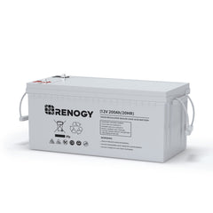 Renogy Deep Cycle AGM Battery 12V 200Ah – Single Unit – RNG-BATT-AGM12-200-US