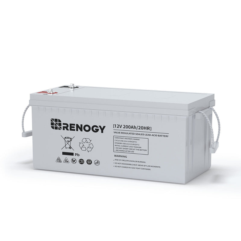 Renogy Deep Cycle AGM Battery 12V 200Ah – Single Unit – RNG-BATT-AGM12-200-US
