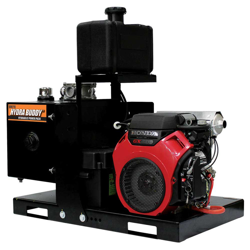 BravePro Hydraulic Power Pack Honda GX630 13 GPM 2000 PSI Electric Start Skid Mount - HBHS610GXE