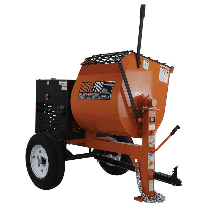 Brave 8 cu ft Steel Drum Mortar Mixer with Honda GX240 – BRPMM108H