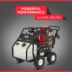 NorthStar Gas Hot Water Pressure Washer 3,500 PSI 3.5 GPM Honda GX390 – 157117