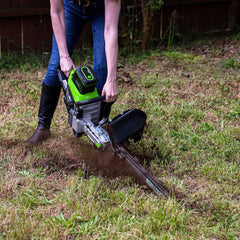 MiniTrencher GeoRipper Battery-Powered Mini Trencher with 16" Digging Depth – 82V GreenWorks Motor, 8Ah Battery & Charger – GREB400-GW
