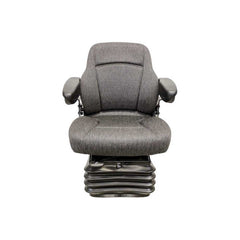 Uni Pro 1201 Air Suspension Seat Kit, Charcoal Gray Fabric for John Deere K-Series Wheel Loaders – 6941