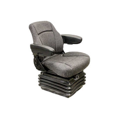 Uni Pro 1201 Air Suspension Seat Kit, Charcoal Gray Fabric for John Deere K-Series Wheel Loaders – 6941