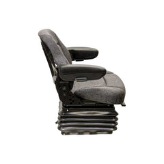 Uni Pro 1201 Air Suspension Seat Kit, Charcoal Gray Fabric for John Deere K-Series Wheel Loaders – 6941