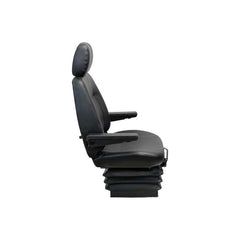 Uni Pro 152 Air Suspension Seat 12V – Black Vinyl w/ Headrest – 8437