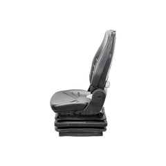 Uni Pro 722 Mechanical Suspension Seat Black Vinyl Heavy-Duty Equipment - 8010