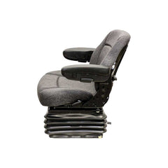 Uni Pro 1201 Air Suspension Seat Kit, Charcoal Gray Fabric for John Deere K-Series Wheel Loaders – 6941