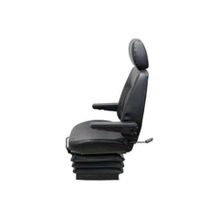 Uni Pro 152 Air Suspension Seat 12V – Black Vinyl w/ Headrest – 8437