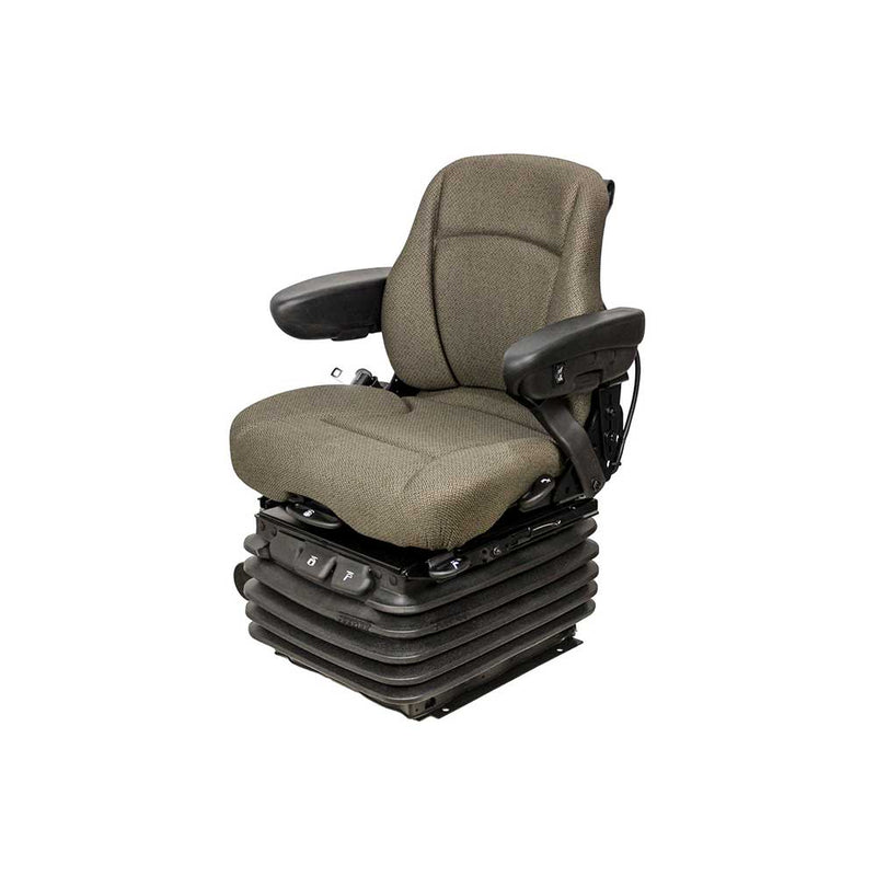 Uni Pro 1300 Air Suspension Seat – 12 V w/ Expansion Tank, Brown Fabric – 7945