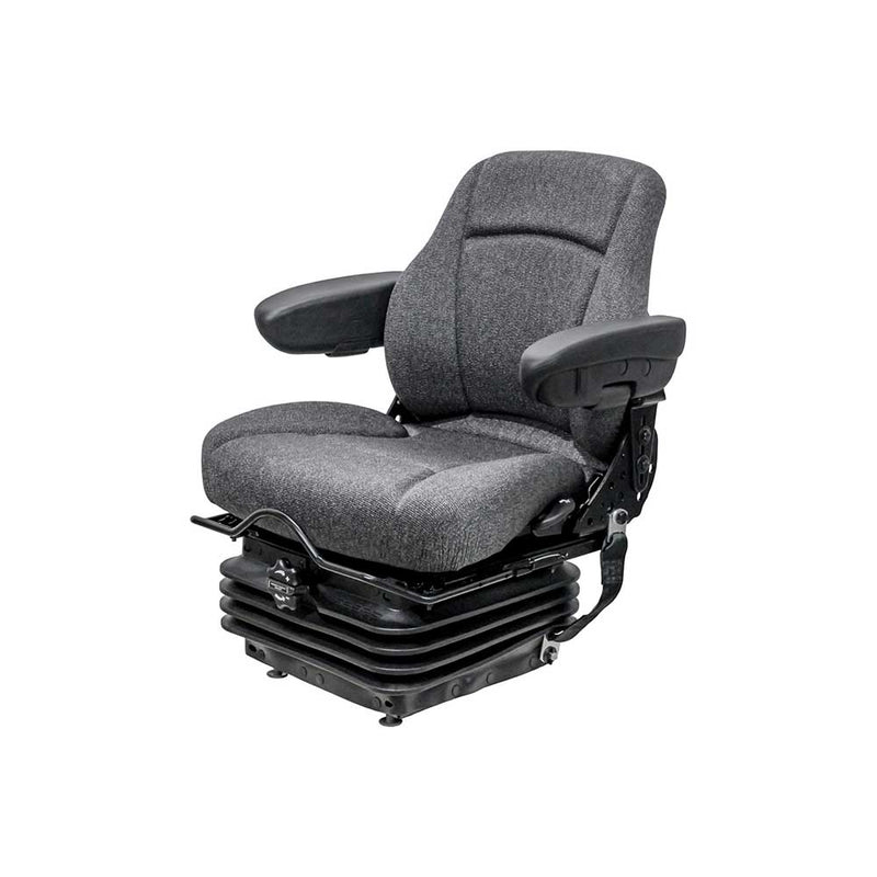 Uni Pro 425 Mechanical Suspension Seat with Armrests Charcoal Gray Fabric - 8008