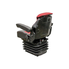 Uni Pro 1007 Air Suspension Seat – 12 V Compressor, Red/Black Fabric – 8565
