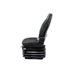 Uni Pro 722 Air Suspension Seat Kit, 12-V Compressor, 4.33″ Stroke, Black/Gray Fabric, Swivel Base – 8763