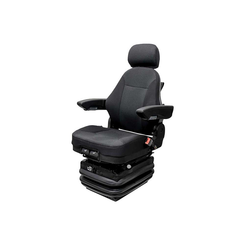Uni Pro 698 High-Profile Air Suspension Seat Kit with 12 V Compressor, Black Fabric, 360° Swivel – 8765
