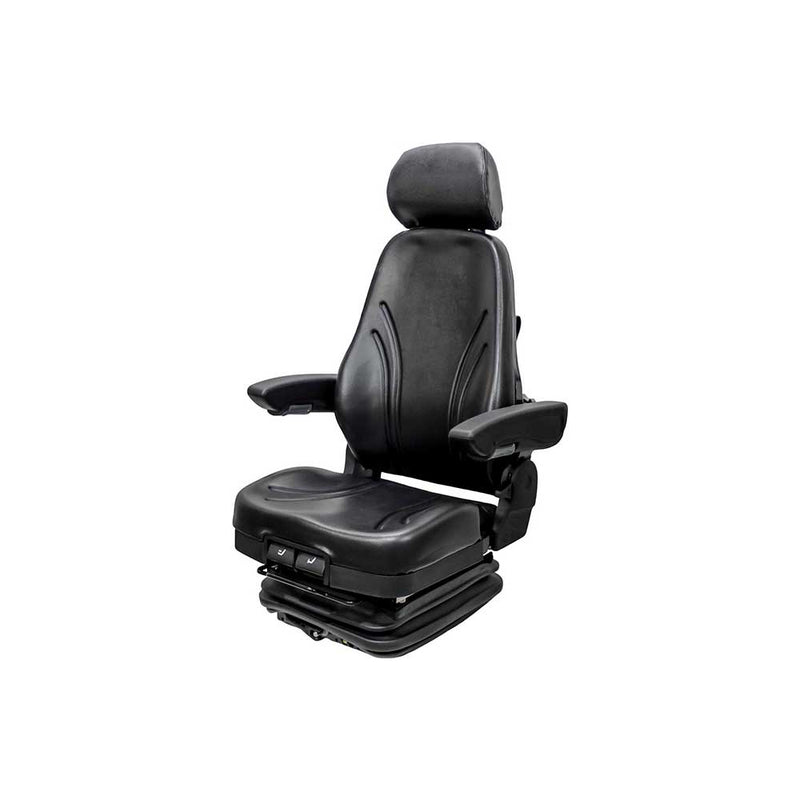 Uni Pro 602 Mechanical Suspension Seat Black Vinyl Heavy-Duty Equipment - 8767