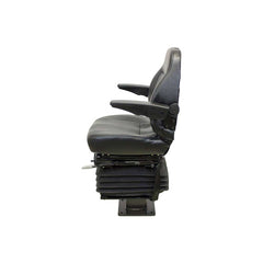Uni Pro 111 Mechanical Suspension Seat Kit, Black Vinyl with Armrests for John Deere 310 Series Backhoes – 6838