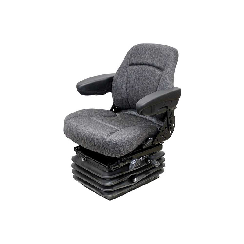 Uni Pro 1000 Air Suspension Seat – 12 V Compressor, Charcoal Gray Fabric – 7612