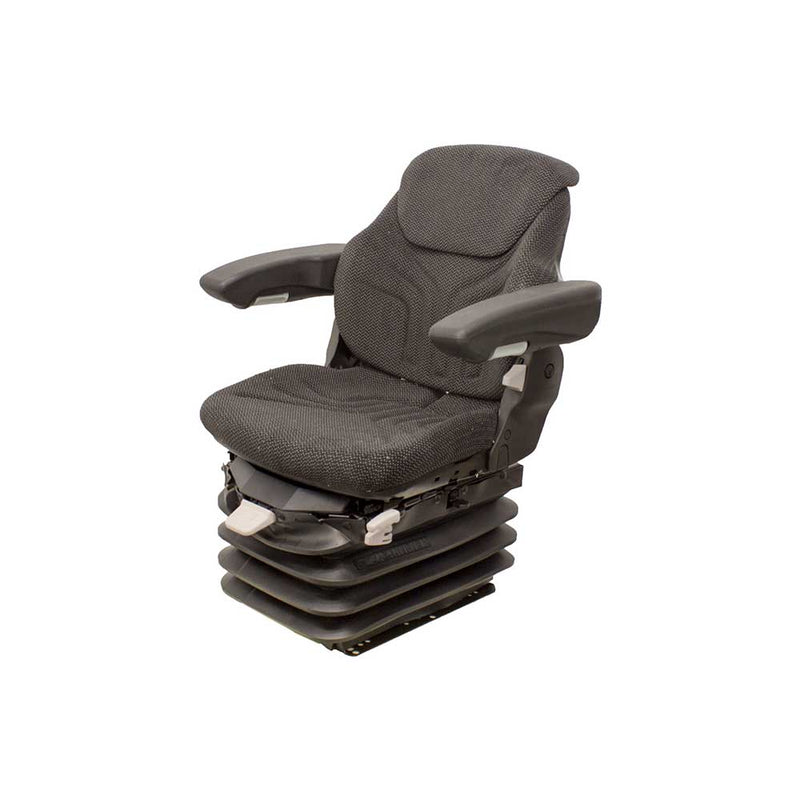 Uni Pro 1055 Air Suspension Seat – 12 V Compressor, Black/Gray Fabric – 7922