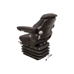 Uni Pro 1055 Air Suspension Seat – 12 V Compressor, Black/Gray Fabric – 7922