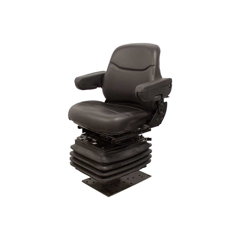 Uni Pro 535 Air Suspension Seat with 12-V Compressor, Black Vinyl, 4.5