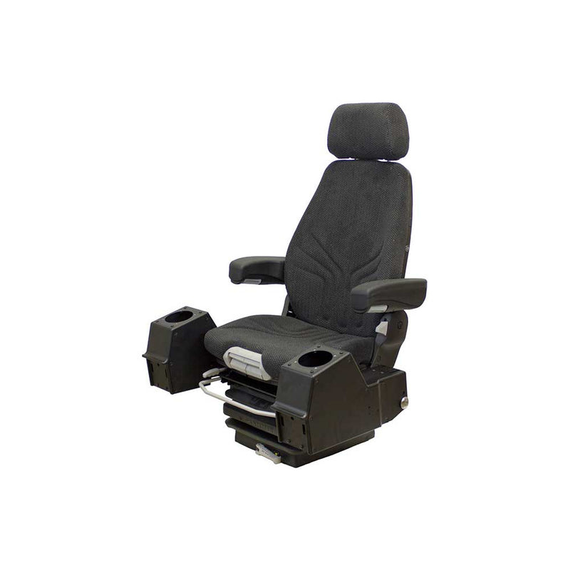 Uni Pro 1250 Mechanical Suspension Seat – With Pods, Black/Gray Fabric – 8254