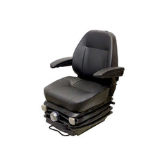 Uni Pro 502 Mechanical Suspension Seat with Armrests Black Vinyl for Construction Equipment - 8396