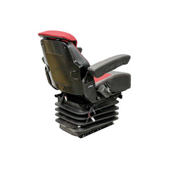 Uni Pro 1007 Air Suspension Seat – 12 V Compressor, Red/Black Fabric – 8565