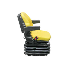 Uni Pro 1055 Air Suspension Seat – 12 V Compressor, Yellow Vinyl – 8723