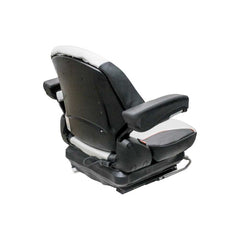 Uni Pro 138 Mechanical Suspension Seat,  Black/Silver Vinyl w/ Orange Piping – 8797