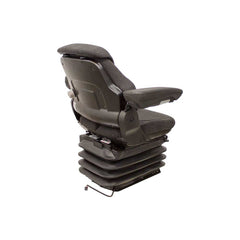 Uni Pro 1055 Air Suspension Seat – 12 V Compressor, Black/Gray Fabric – 7922