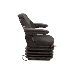 Uni Pro 1055 Air Suspension Seat – 12 V Compressor, Black/Gray Fabric – 7922