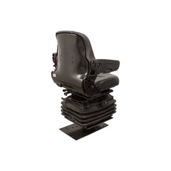 Uni Pro 535 Air Suspension Seat with 12-V Compressor, Black Vinyl, 4.5" Travel, Swivel Base – 8185