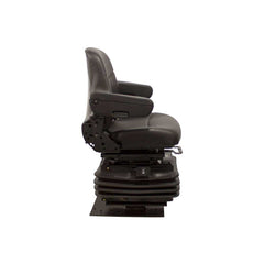 Uni Pro 535 Air Suspension Seat with 12-V Compressor, Black Vinyl, 4.5" Travel, Swivel Base – 8185