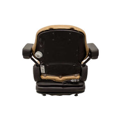 Uni Pro 136 Air Suspension Seat 12V – Brown Vinyl w/ Armrests – 8189
