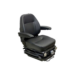 Uni Pro 502 Mechanical Suspension Seat with Armrests Black Vinyl for Construction Equipment - 8396
