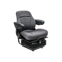 Uni Pro 425 Mechanical Suspension Seat with Armrests Charcoal Gray Fabric - 8008