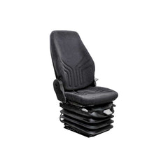 Uni Pro 722 Air Suspension Seat Kit, 12-V Compressor, 4.33″ Stroke, Black/Gray Fabric, Swivel Base – 8763