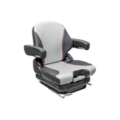 Uni Pro 138 Mechanical Suspension Seat,  Black/Silver Vinyl w/ Orange Piping – 8797