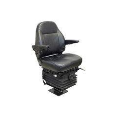 Uni Pro 111 Mechanical Suspension Seat Kit, Black Vinyl with Armrests for John Deere 310 Series Backhoes – 6838