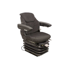 Uni Pro 1055 Air Suspension Seat – 12 V Compressor, Black/Gray Fabric – 7922