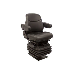 Uni Pro 535 Air Suspension Seat with 12-V Compressor, Black Vinyl, 4.5" Travel, Swivel Base – 8185