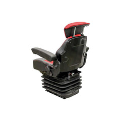 Uni Pro 1007 Air Suspension Seat – 12 V Compressor, Red/Black Fabric – 8565