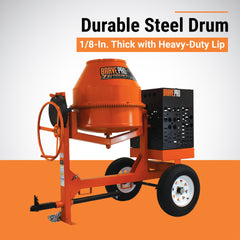 Brave 7 cu ft Steel Drum Concrete Mixer with Honda GX270 – BRPCM107H