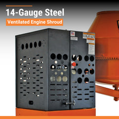 Brave 7 cu ft Steel Drum Concrete Mixer with Honda GX270 – BRPCM107H