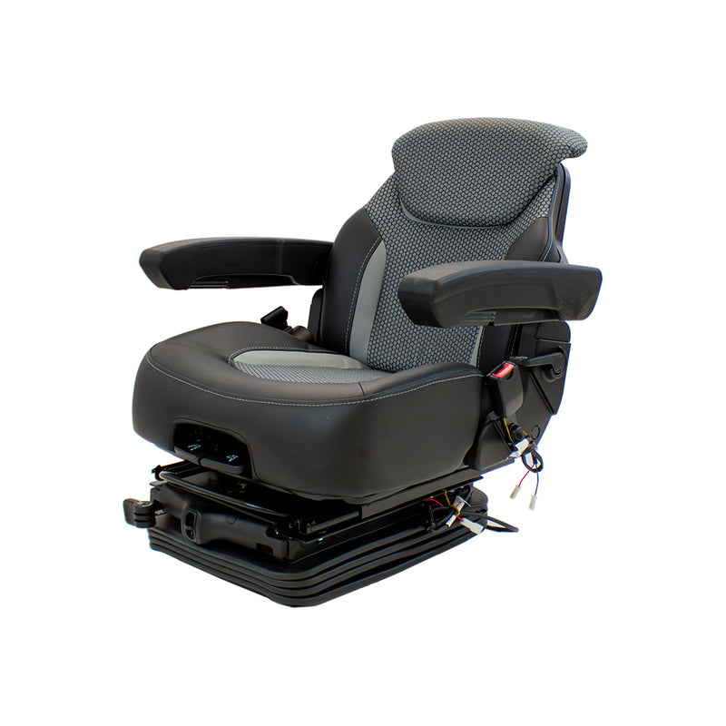 Uni Pro 1007 Air Suspension Seat – 12 V Compressor, Gray/Black Fabric – 8581
