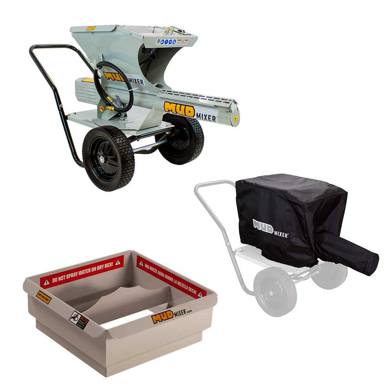 MudMixer 120-lb Continuous Concrete Mixer w/ Free Hopper & Cover – MMXR-3225-PROMO
