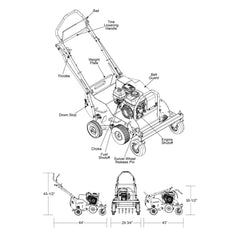 BravePro U-Turn Walk-Behind Core Aerator Honda GX120 – BRPWBA18H