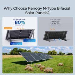 Renogy Bifacial 590 Watt N-Type Monocrystalline Solar Panel – 10 Pack – RSP590DCT-144x10