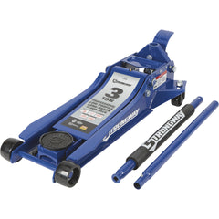 Strongway 3-Ton Low-Profile Long-Reach Floor Jack, Dual Piston, Steel Construction - 113239