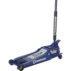Strongway 3-Ton Low-Profile Long-Reach Floor Jack, Dual Piston, Steel Construction - 113239